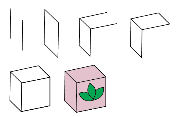 how to draw a cube