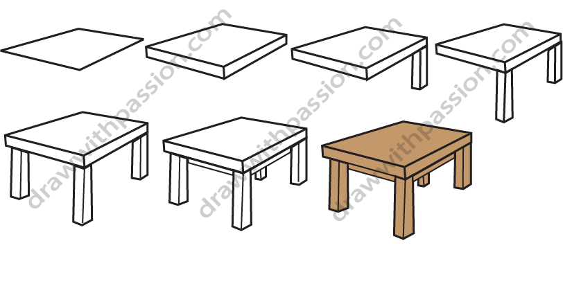 How to draw a table step by step